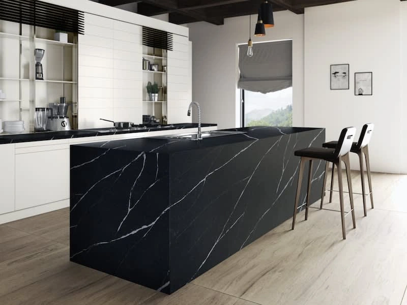 dark color kitchen counter top