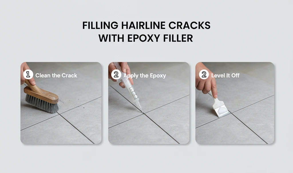 Filling Hairline Cracks with Epoxy Filler