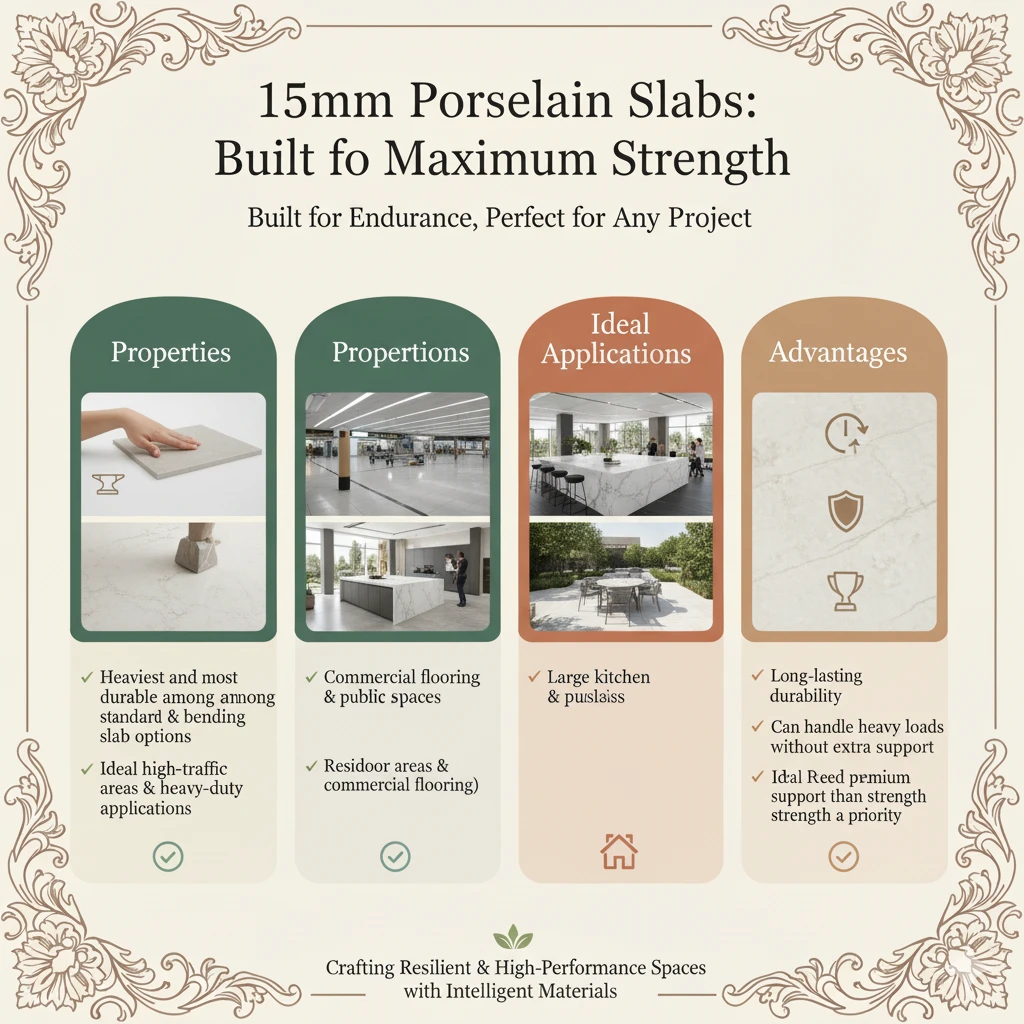 15mm Porcelain Slabs: Maximum Strength