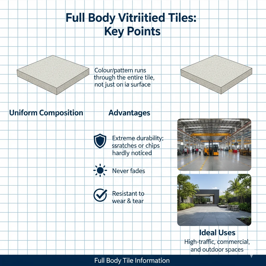 Full Body Vitrified Tiles: Key Points