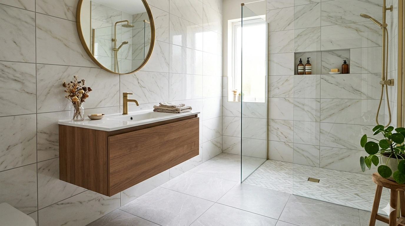 porcelain floor and wall tiles