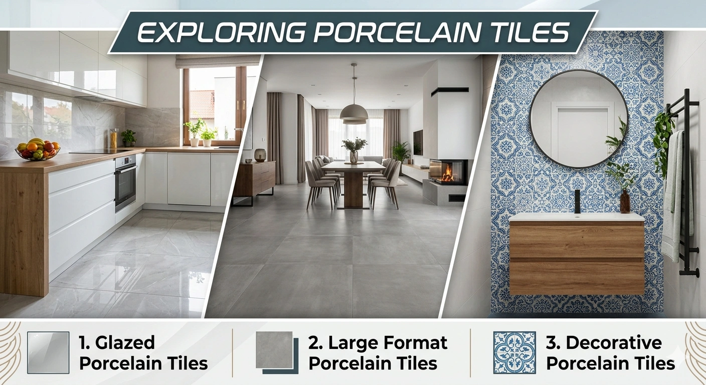 types of porcelain tiles